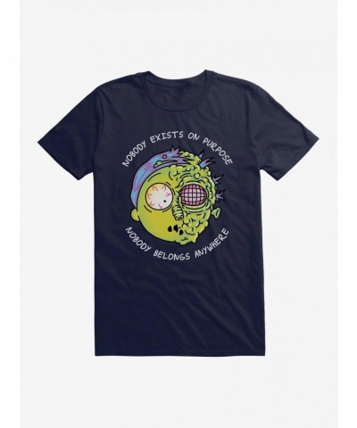 Rick And Morty T-Shirt - Nobody Exists On Purpose Men's Lightweight Cotton