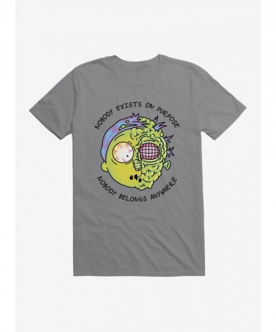 Rick And Morty T-Shirt - Nobody Exists On Purpose Men's Lightweight Cotton
