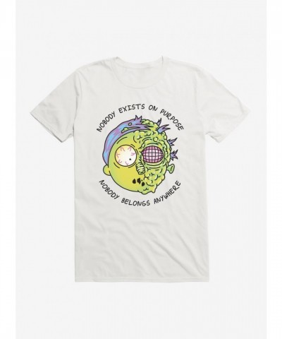 Rick And Morty T-Shirt - Nobody Exists On Purpose Men's Lightweight Cotton