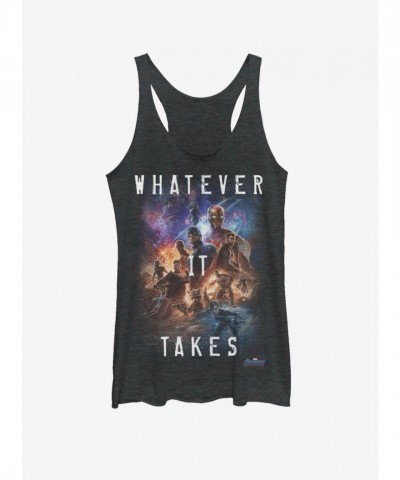 Marvel Girls' Whatever it Takes Avengers Endgame Tank Top - Black