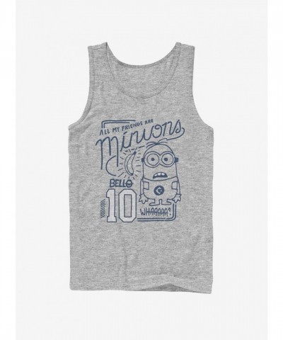 Minions My Friends Are Minions Unisex Tank Top - Black