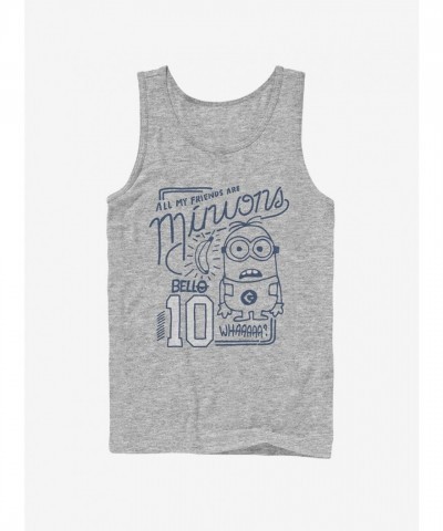 Minions My Friends Are Minions Unisex Tank Top - Black