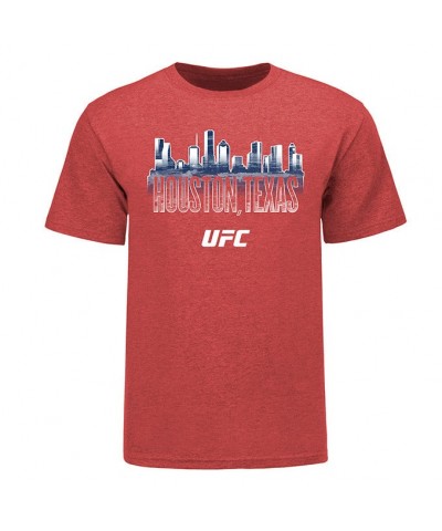 UFC Houston City Tee - Men's Red Cotton Blend