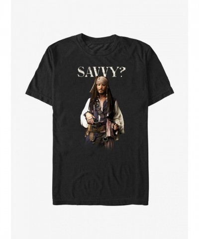 Disney Pirates of the Caribbean Jack Sparrow Soft T-Shirt - Men's Black