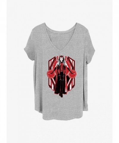 Marvel Scarlet Witch T-Shirt for Girls - Plus Size Grey