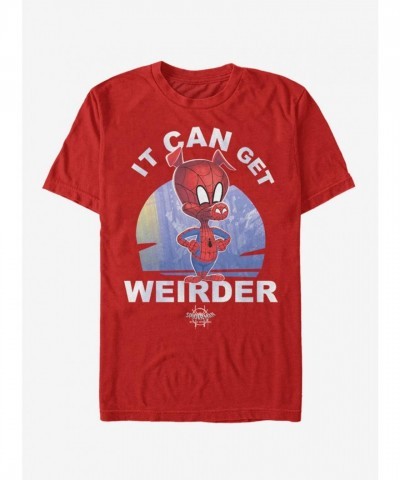 Marvel's Spider-Ham It Can Get Weirder Unisex Cotton T-Shirt - Red