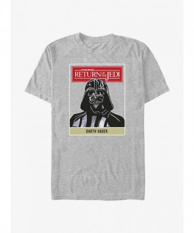Star Wars Return of the Jedi 40th Anniversary Darth Vader T-Shirt - Grey Men's