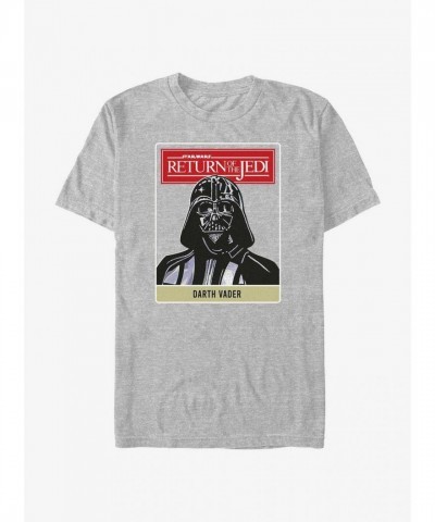 Star Wars Return of the Jedi 40th Anniversary Darth Vader T-Shirt - Grey Men's