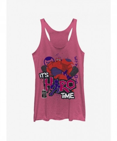 Disney Girls Hero Time Baymax Tank Top - Pink