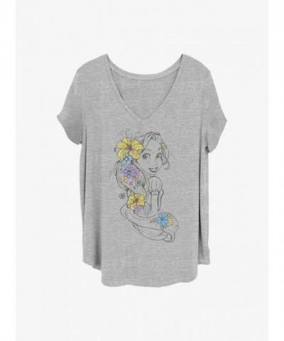 Disney Tangled Grey Plus Size Tee for Girls