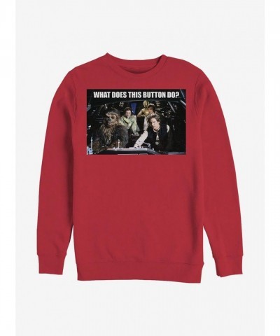 Star Wars Millennium Falcon Crew Sweatshirt - Red for Men