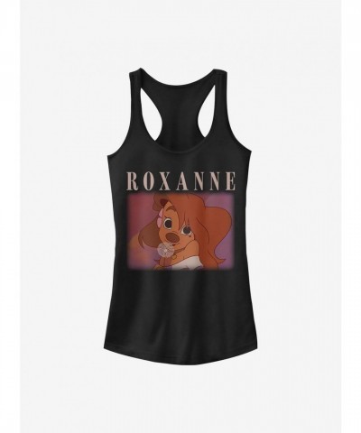 Disney Roxanne from A Goofy Movie Girls Black Tank Top