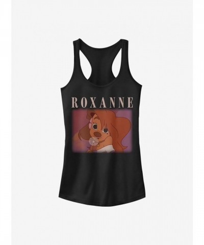Disney Roxanne from A Goofy Movie Girls Black Tank Top