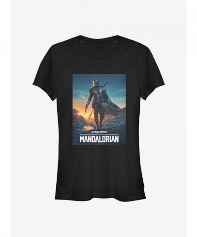 Star Wars Mandalorian Girls T-Shirt - Black
