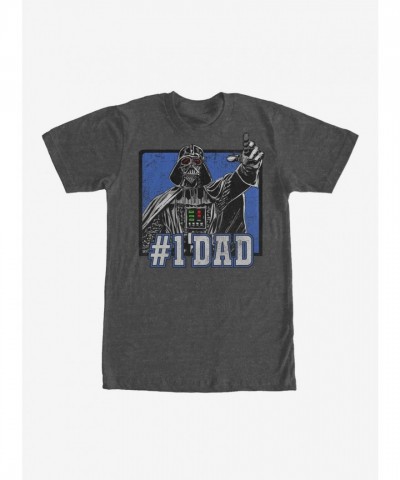 Star Wars Darth Vader #1 Dad T-Shirt - Unisex Heather Charcoal
