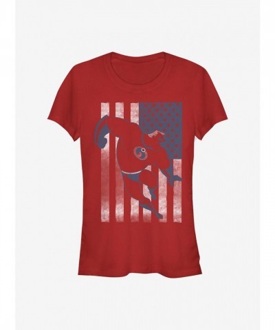 Disney Pixar The Incredibles Flag T-Shirt for Girls - Red