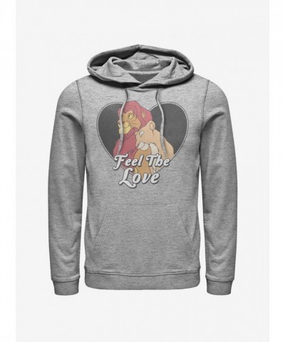 Disney Lion King Feel the Love Unisex Hoodie - Grey