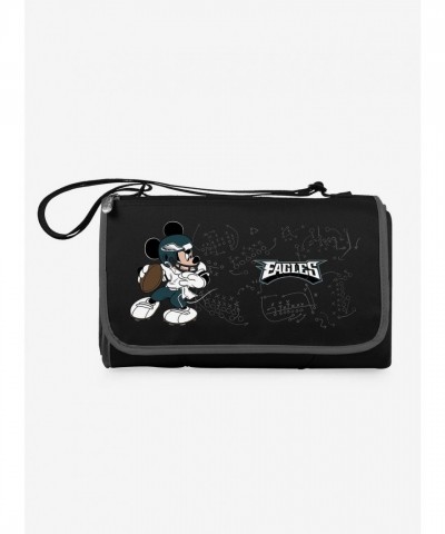 Disney Mickey Mouse Philadelphia Eagles Outdoor Picnic Blanket with Shoulder Strap