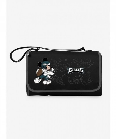 Disney Mickey Mouse Philadelphia Eagles Outdoor Picnic Blanket with Shoulder Strap