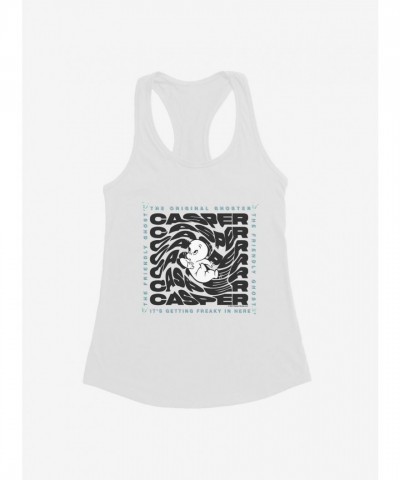 Casper Friendly Ghost Raver Tank Top for Girls - White
