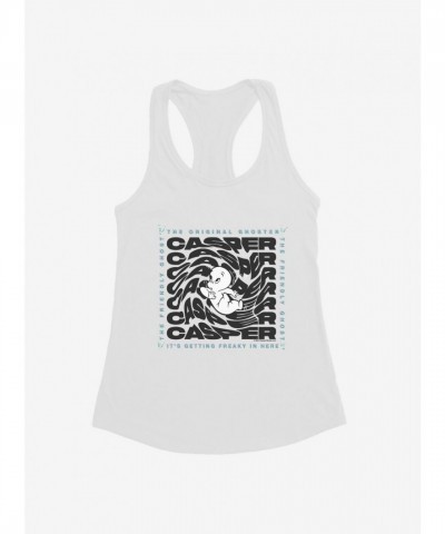 Casper Friendly Ghost Raver Tank Top for Girls - White